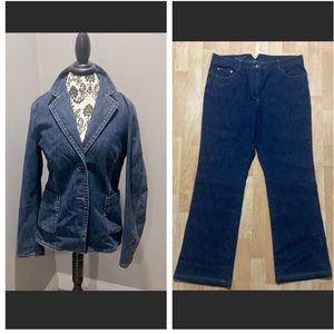 Vintage 1980 Faconnable Denim Set